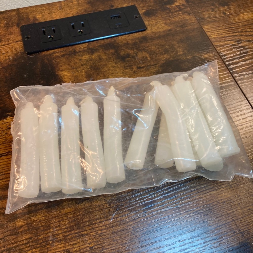 12ct White Chime Candles 4 Inch Taper Spell Ritual Candles 16mm Diameter